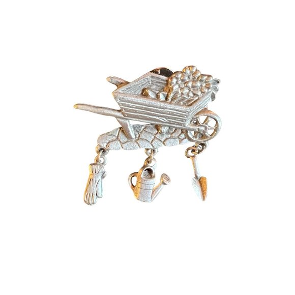 LCD Lindsay Claire Designs Garden Pin Silver Brushed Brooch - Picture 8 of 10